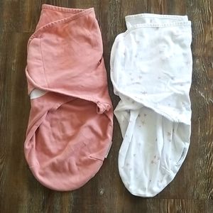 Elys & Co velcro baby girl swaddle bundle